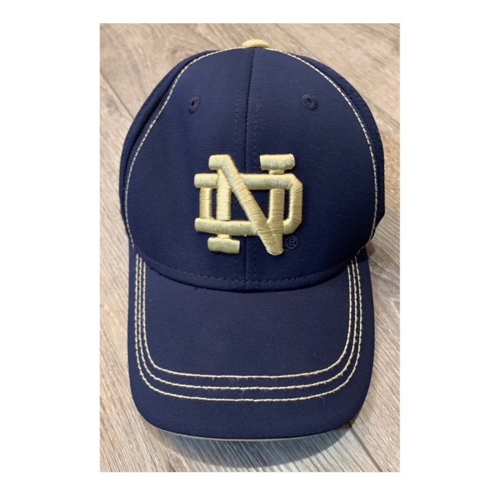 Adidas Notre Dame Fighting Irish Hat Navy Gold Climalite Mens L/XL Retro Sporty